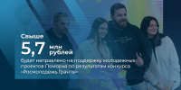 Молодежные инициативы Поморья получат более 5,7 млн рублей по итогам конкурса Росмолодёжь.Гранты - Сетевое издание Север